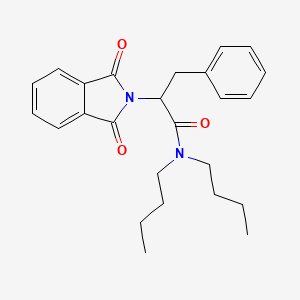 molecular formula C25H30N2O3 B3995042 N,N-dibutyl-2-(1,3-dioxo-1,3-dihydro-2H-isoindol-2-yl)-3-phenylpropanamide 