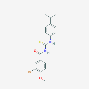 molecular formula C19H21BrN2O2S B399505 3-bromo-N-{[4-(butan-2-yl)phenyl]carbamothioyl}-4-methoxybenzamide 