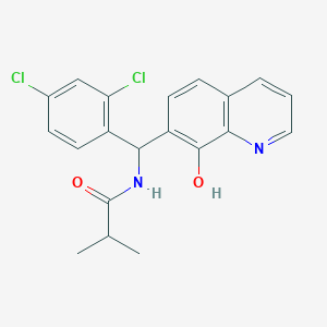 N-[(2,4-dichlorophenyl)(8-hydroxy-7-quinolinyl)methyl]-2-methylpropanamide