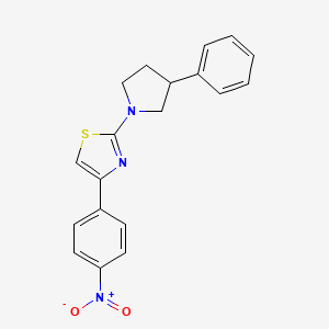 molecular formula C19H17N3O2S B3995071 4-(4-Nitrophenyl)-2-(3-phenylpyrrolidin-1-yl)-1,3-thiazole 