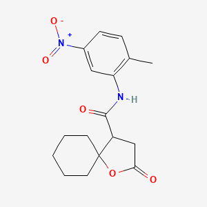 N-(2-methyl-5-nitrophenyl)-2-oxo-1-oxaspiro[4.5]decane-4-carboxamide