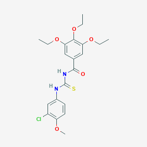 molecular formula C21H25ClN2O5S B399510 N-[(3-chloro-4-methoxyphenyl)carbamothioyl]-3,4,5-triethoxybenzamide 