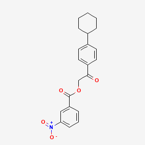 2-(4-cyclohexylphenyl)-2-oxoethyl 3-nitrobenzoate