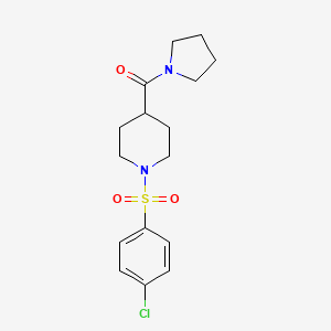 1-[(4-chlorophenyl)sulfonyl]-4-(1-pyrrolidinylcarbonyl)piperidine