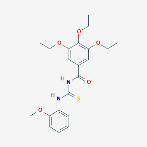 molecular formula C21H26N2O5S B399512 3,4,5-triethoxy-N-[(2-methoxyphenyl)carbamothioyl]benzamide CAS No. 80617-51-2