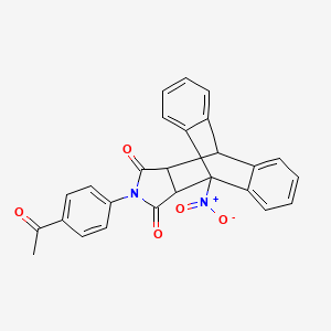 17-(4-acetylphenyl)-1-nitro-17-azapentacyclo[6.6.5.0~2,7~.0~9,14~.0~15,19~]nonadeca-2,4,6,9,11,13-hexaene-16,18-dione