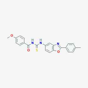 molecular formula C23H19N3O3S B399518 4-methoxy-N-{[2-(4-methylphenyl)-1,3-benzoxazol-5-yl]carbamothioyl}benzamide CAS No. 428483-79-8