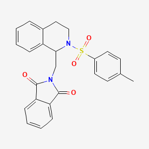 molecular formula C25H22N2O4S B3995183 2-({2-[(4-methylphenyl)sulfonyl]-1,2,3,4-tetrahydro-1-isoquinolinyl}methyl)-1H-isoindole-1,3(2H)-dione 