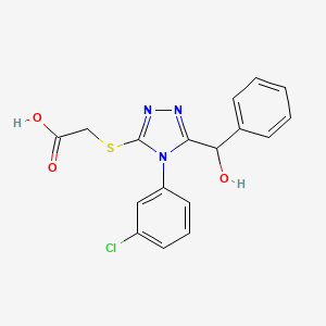 ({4-(3-chlorophenyl)-5-[hydroxy(phenyl)methyl]-4H-1,2,4-triazol-3-yl}thio)acetic acid