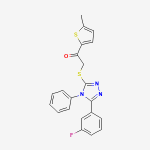 2-{[5-(3-FLUOROPHENYL)-4-PHENYL-4H-1,2,4-TRIAZOL-3-YL]SULFANYL}-1-(5-METHYLTHIOPHEN-2-YL)ETHAN-1-ONE