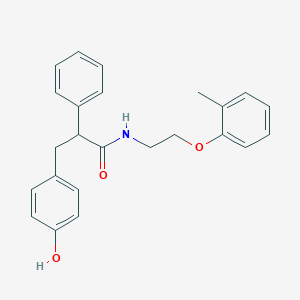 3-(4-hydroxyphenyl)-N-[2-(2-methylphenoxy)ethyl]-2-phenylpropanamide