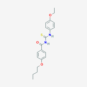molecular formula C20H24N2O3S B399523 4-butoxy-N-[(4-ethoxyphenyl)carbamothioyl]benzamide 