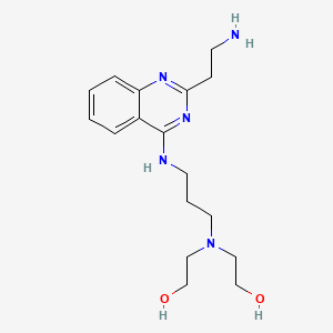 molecular formula C17H27N5O2 B3995238 2,2'-[(3-{[2-(2-aminoethyl)-4-quinazolinyl]amino}propyl)imino]diethanol dihydrochloride 