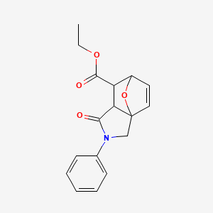 Ethyl 1-oxo-2-phenyl-1,2,3,6,7,7a-hexahydro-3a,6-epoxyisoindole-7-carboxylate