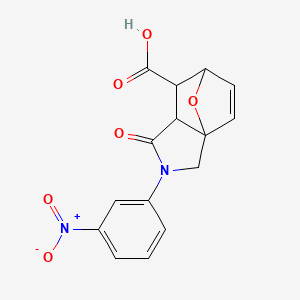 3-(3-nitrophenyl)-4-oxo-10-oxa-3-azatricyclo[5.2.1.01,5]dec-8-ene-6-carboxylic acid