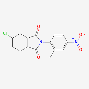 molecular formula C15H13ClN2O4 B3995251 5-Chloro-2-(2-methyl-4-nitrophenyl)-3a,4,7,7a-tetrahydroisoindole-1,3-dione 