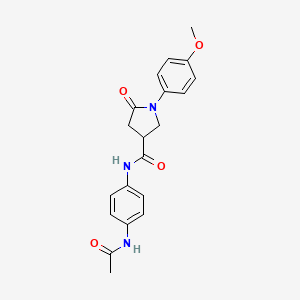 N-(4-acetamidophenyl)-1-(4-methoxyphenyl)-5-oxopyrrolidine-3-carboxamide