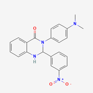 3-[4-(dimethylamino)phenyl]-2-(3-nitrophenyl)-2,3-dihydroquinazolin-4(1H)-one