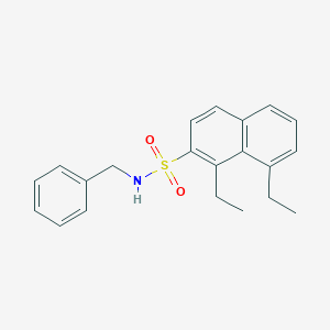 molecular formula C21H23NO2S B3995285 N-benzyl-1,8-diethylnaphthalene-2-sulfonamide 