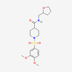 1-[(3,4-dimethoxyphenyl)sulfonyl]-N-(tetrahydrofuran-2-ylmethyl)piperidine-4-carboxamide