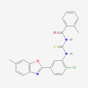 N-{[2-chloro-5-(6-methyl-1,3-benzoxazol-2-yl)phenyl]carbamothioyl}-2-methylbenzamide