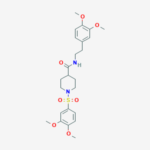 N-[2-(3,4-dimethoxyphenyl)ethyl]-1-[(3,4-dimethoxyphenyl)sulfonyl]piperidine-4-carboxamide