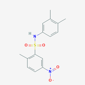 molecular formula C15H16N2O4S B3995369 N-(3,4-dimethylphenyl)-2-methyl-5-nitrobenzenesulfonamide 