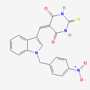 5-{[1-(4-nitrobenzyl)-1H-indol-3-yl]methylidene}-2-thioxodihydropyrimidine-4,6(1H,5H)-dione