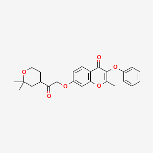 7-[2-(2,2-dimethyltetrahydro-2H-pyran-4-yl)-2-oxoethoxy]-2-methyl-3-phenoxy-4H-chromen-4-one