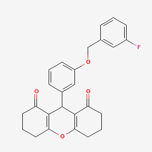 9-{3-[(3-fluorobenzyl)oxy]phenyl}-3,4,5,6,7,9-hexahydro-1H-xanthene-1,8(2H)-dione