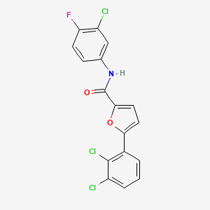 N-(3-chloro-4-fluorophenyl)-5-(2,3-dichlorophenyl)furan-2-carboxamide