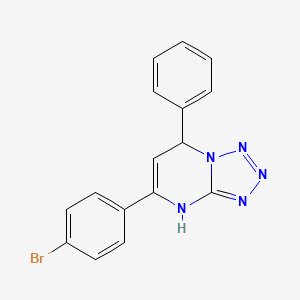 molecular formula C16H12BrN5 B3995409 5-(4-bromophenyl)-7-phenyl-4,7-dihydrotetrazolo[1,5-a]pyrimidine 