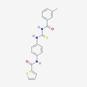 molecular formula C20H17N3O2S2 B399541 N-[4-({[(3-methylphenyl)carbonyl]carbamothioyl}amino)phenyl]thiophene-2-carboxamide 