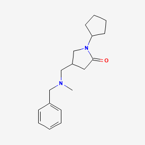 4-{[benzyl(methyl)amino]methyl}-1-cyclopentylpyrrolidin-2-one