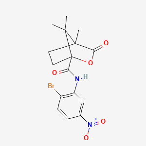 N-(2-bromo-5-nitrophenyl)-4,7,7-trimethyl-3-oxo-2-oxabicyclo[2.2.1]heptane-1-carboxamide