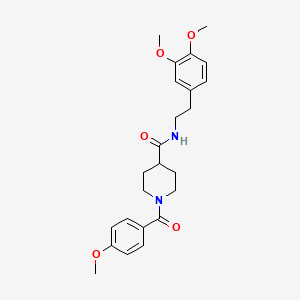 N-[2-(3,4-dimethoxyphenyl)ethyl]-1-(4-methoxybenzoyl)piperidine-4-carboxamide