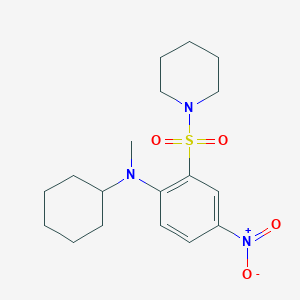 N-cyclohexyl-N-methyl-4-nitro-2-piperidin-1-ylsulfonylaniline