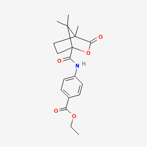 ethyl 4-{[(4,7,7-trimethyl-3-oxo-2-oxabicyclo[2.2.1]hept-1-yl)carbonyl]amino}benzoate