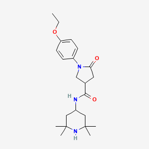 1-(4-ethoxyphenyl)-5-oxo-N-(2,2,6,6-tetramethylpiperidin-4-yl)pyrrolidine-3-carboxamide