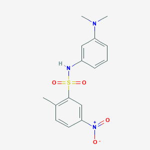 N-[3-(DIMETHYLAMINO)PHENYL]-2-METHYL-5-NITROBENZENE-1-SULFONAMIDE