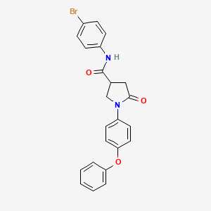 molecular formula C23H19BrN2O3 B3995492 N-(4-bromophenyl)-5-oxo-1-(4-phenoxyphenyl)pyrrolidine-3-carboxamide 