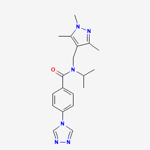 N-isopropyl-4-(4H-1,2,4-triazol-4-yl)-N-[(1,3,5-trimethyl-1H-pyrazol-4-yl)methyl]benzamide