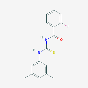 molecular formula C16H15FN2OS B399551 N-[(3,5-dimethylphenyl)carbamothioyl]-2-fluorobenzamide 