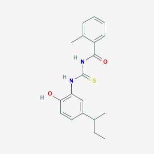 molecular formula C19H22N2O2S B399552 N-(5-sec-butyl-2-hydroxyphenyl)-N'-(2-methylbenzoyl)thiourea 