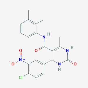 molecular formula C20H19ClN4O4 B3995524 4-(4-chloro-3-nitrophenyl)-N-(2,3-dimethylphenyl)-6-methyl-2-oxo-1,2,3,4-tetrahydro-5-pyrimidinecarboxamide 