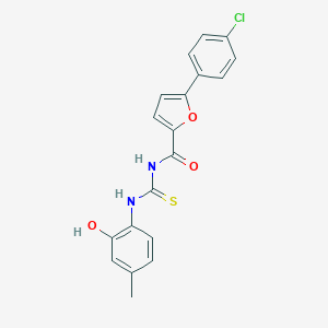 molecular formula C19H15ClN2O3S B399554 5-(4-chlorophenyl)-N-[(2-hydroxy-4-methylphenyl)carbamothioyl]furan-2-carboxamide 