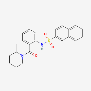 N-[2-(2-methylpiperidine-1-carbonyl)phenyl]naphthalene-2-sulfonamide