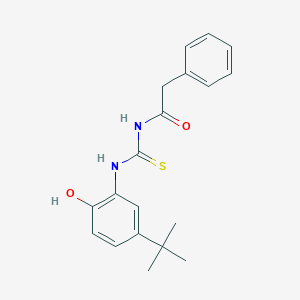 molecular formula C19H22N2O2S B399556 N-[(5-tert-butyl-2-hydroxyphenyl)carbamothioyl]-2-phenylacetamide 