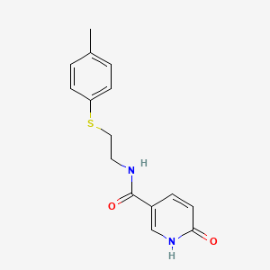 N-[2-(4-methylphenyl)sulfanylethyl]-6-oxo-1H-pyridine-3-carboxamide