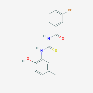 molecular formula C16H15BrN2O2S B399557 3-bromo-N-[(5-ethyl-2-hydroxyphenyl)carbamothioyl]benzamide 